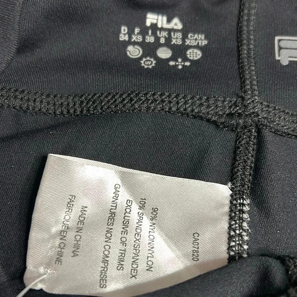 NWT FILA 5. ,pants,women XS, Wide leg ,black legging . Workout ,gym,athleisure - Picture 8 of 9